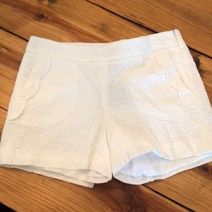 Cynthia Rowley White Eyelet Shorts